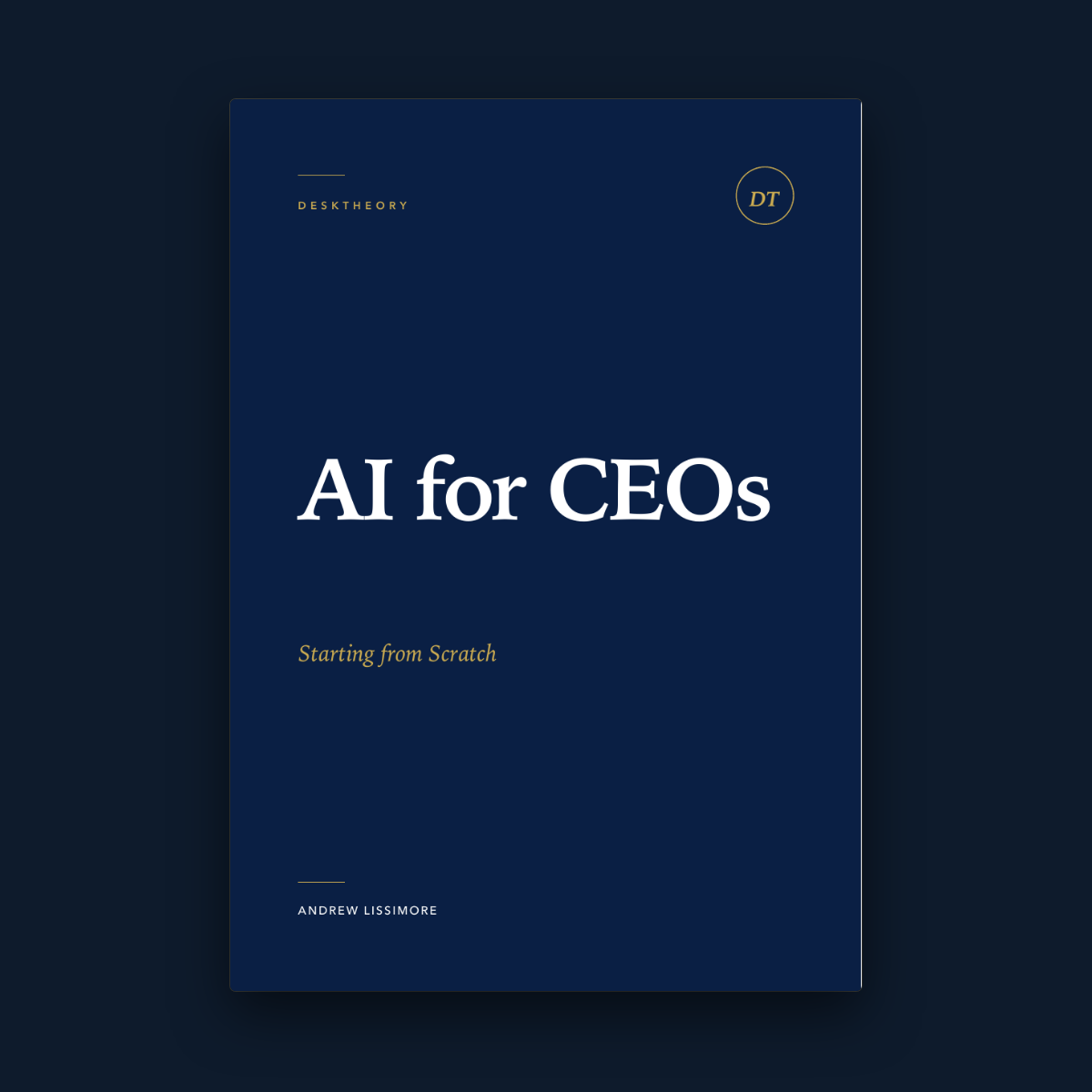 AI for CEOs Starting from Scratch cover